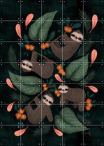 IXXI Jungle Sloths - Wanddecoratie - Kinderen - 100 x 140 cm