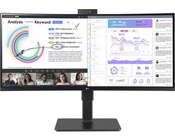 LG 34BQ77QC-B - QHD Curved Ultrawide Monitor - USB-C 90w - RJ45 - 34 Inch - Zwart