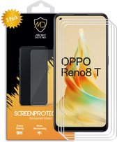 3-Pack Oppo Reno8 T Screenprotectors - MobyDefend Case-Friendly Screensaver - Gehard Glas - Glasplaatjes Geschikt Voor Oppo Reno8 T