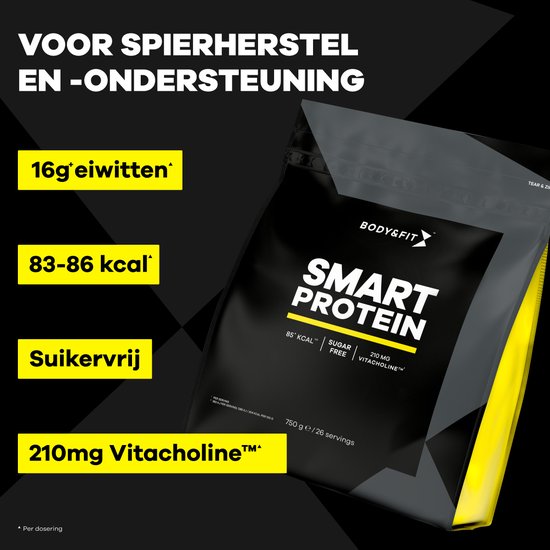Body & Fit Smart Protein - Proteine Poeder / Eiwitshake - 1000 gram - White Chocolade van Body Fit Smart — afbeelding 2