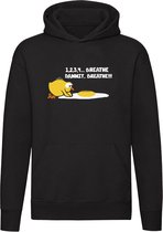 Sweat à capuche de réanimation Kip et œuf - omelette - poussin - aed - réanimation - oiseau - amusant - blague - drôle - unisexe - pull - pull - capuche