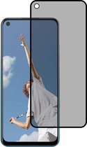 Smartphonica Privacy full cover voor OPPO A52 tempered glass screenprotector van gehard glas met afgeronde hoeken geschikt voor Oppo A52