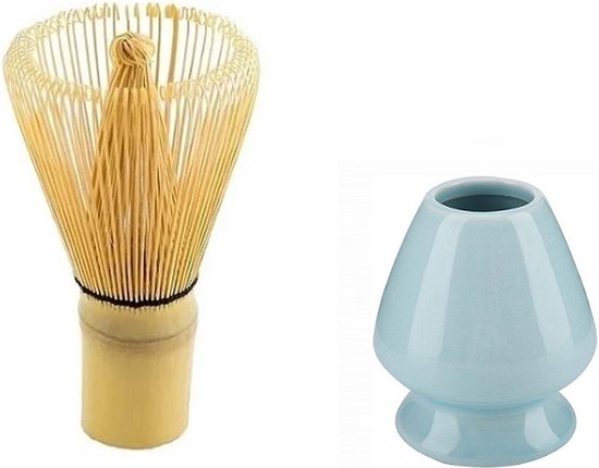 Hisdricus Matcha-set – Matcha klopper set – 4-delige Matcha-theeset, Matcha-klopper, Matcha-kom, Chasen en Matcha-lepel – Matcha-accessoires voor de theeceremonie – Groen