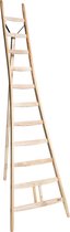 Driepootladder - 11 treden/sporten - Stahoogte 288 cm - Houten ladder