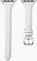 Bracelet de montre Apple Watch Series 1, 2, 3, 4, 5, 6 et SE en cuir blanc femme 38/40 mm