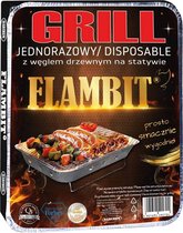 Wegwerpbarbecue/grill met houtskool, toeristengrill, 30x25cm (3 stuks)