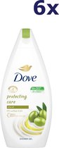 6x Dove shower gel protecting care olive oil 500ml