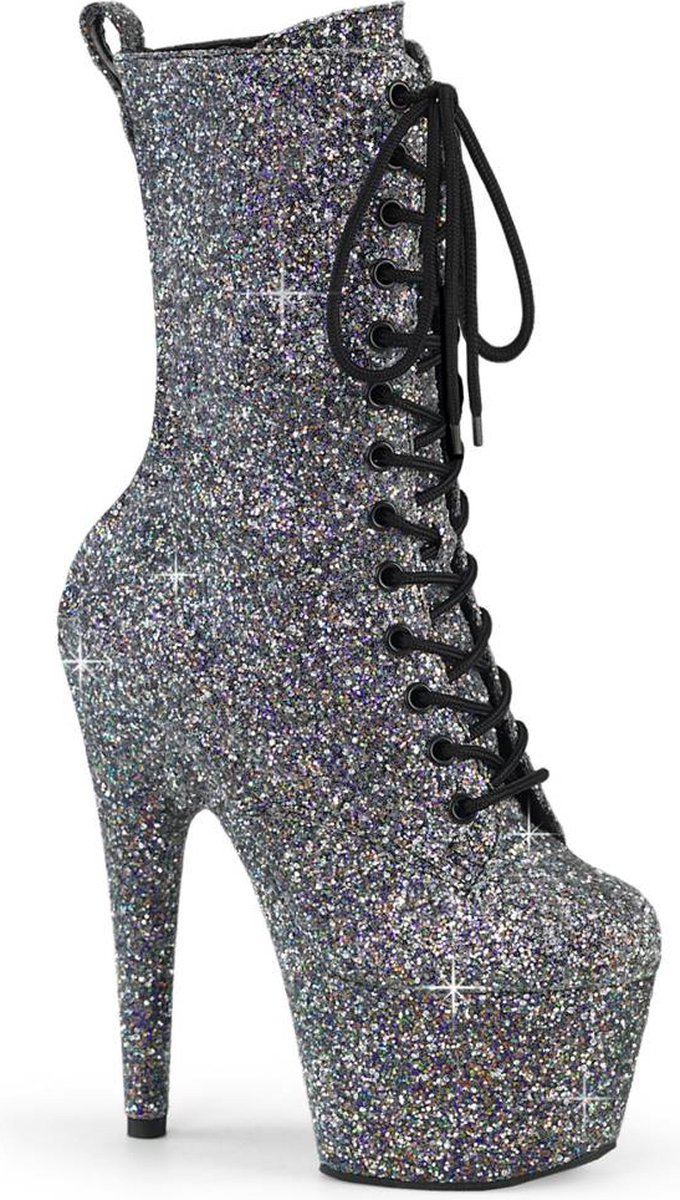 Pleaser ADORE-1040GR Plateau Laarzen Paaldans schoenen 35 Shoes Zwart