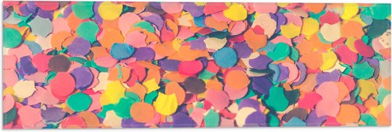 Vlag - Confetti - Gekleurd - Vormen - Vrolijk - 60x20 cm Foto op Polyester Vlag