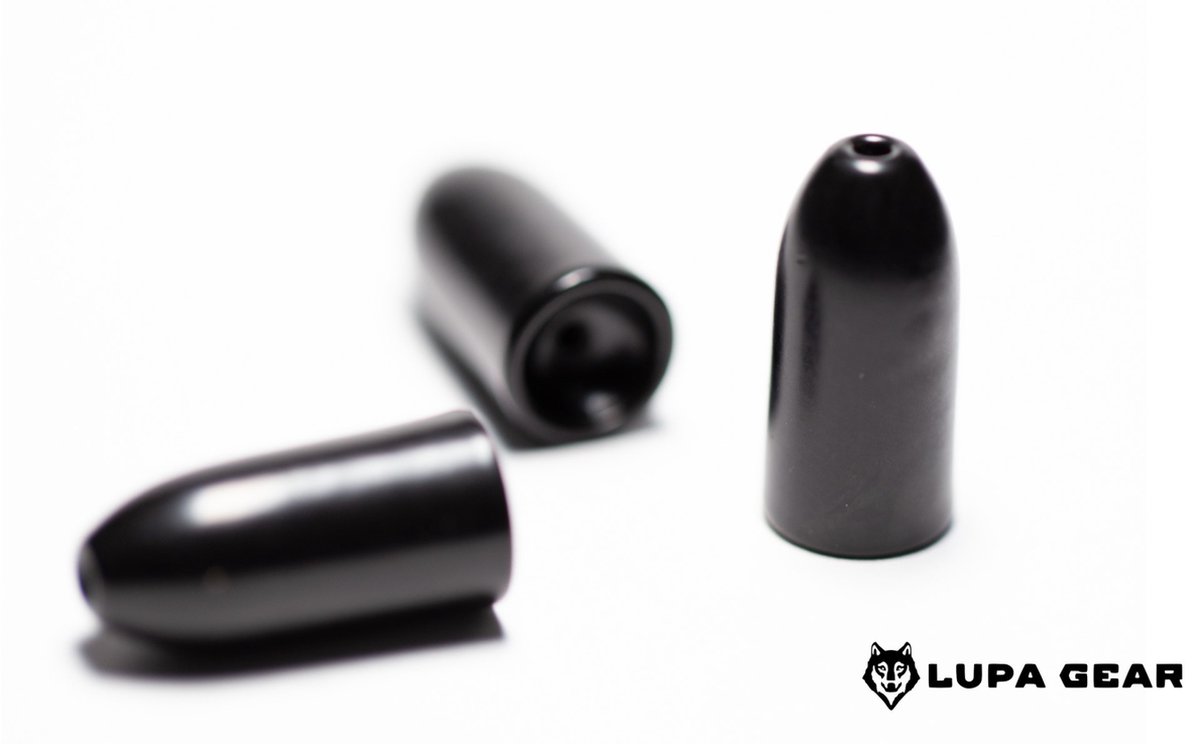 Lupa Gear Tungsten Worm Weights Mat Zwart 10.5g