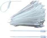 Witte kabelbinder met markeringslabel 300mm x 4.8mm + Kortpack pen (099.0445)