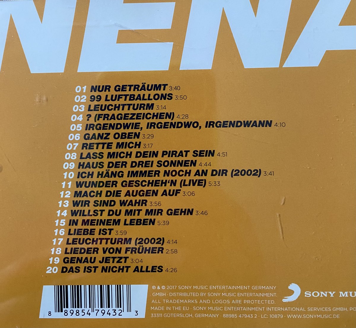 Nena 40 Das Neue Best of Album, Nena CD (album) Muziek