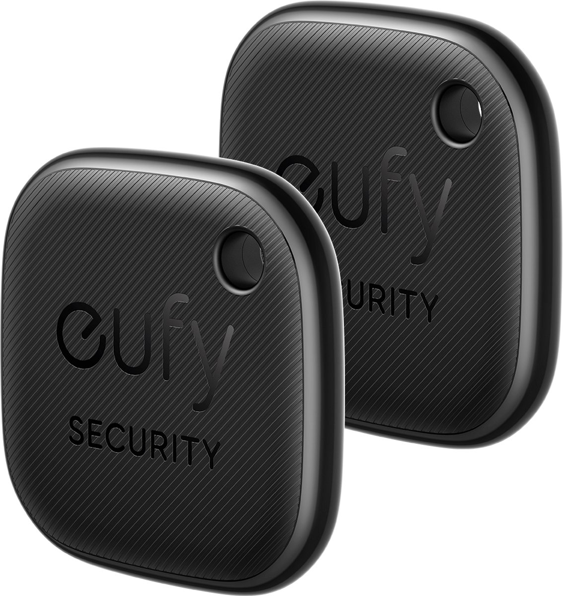 eufy Security- SmartTrack Link (Schwarz 2er-Pack) Schlüsselfinder- Kompatibel mit Apple Find My (iOS)-Schlüsselfinder-Bluetooth-Tracker für Ohrhörer und Gepäck- Telefonfinder-wasserdicht
