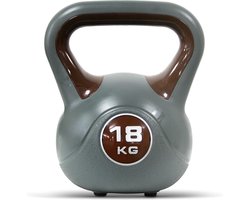 Kettlebell van kunststof, 2-20 kg inclusief oefeningen, in verschillende kleuren en gewichten, niet belastend voor de vloer