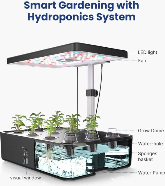 Kit de jardinage d'herbes aromatiques d'intérieur, système de culture  hydroponique