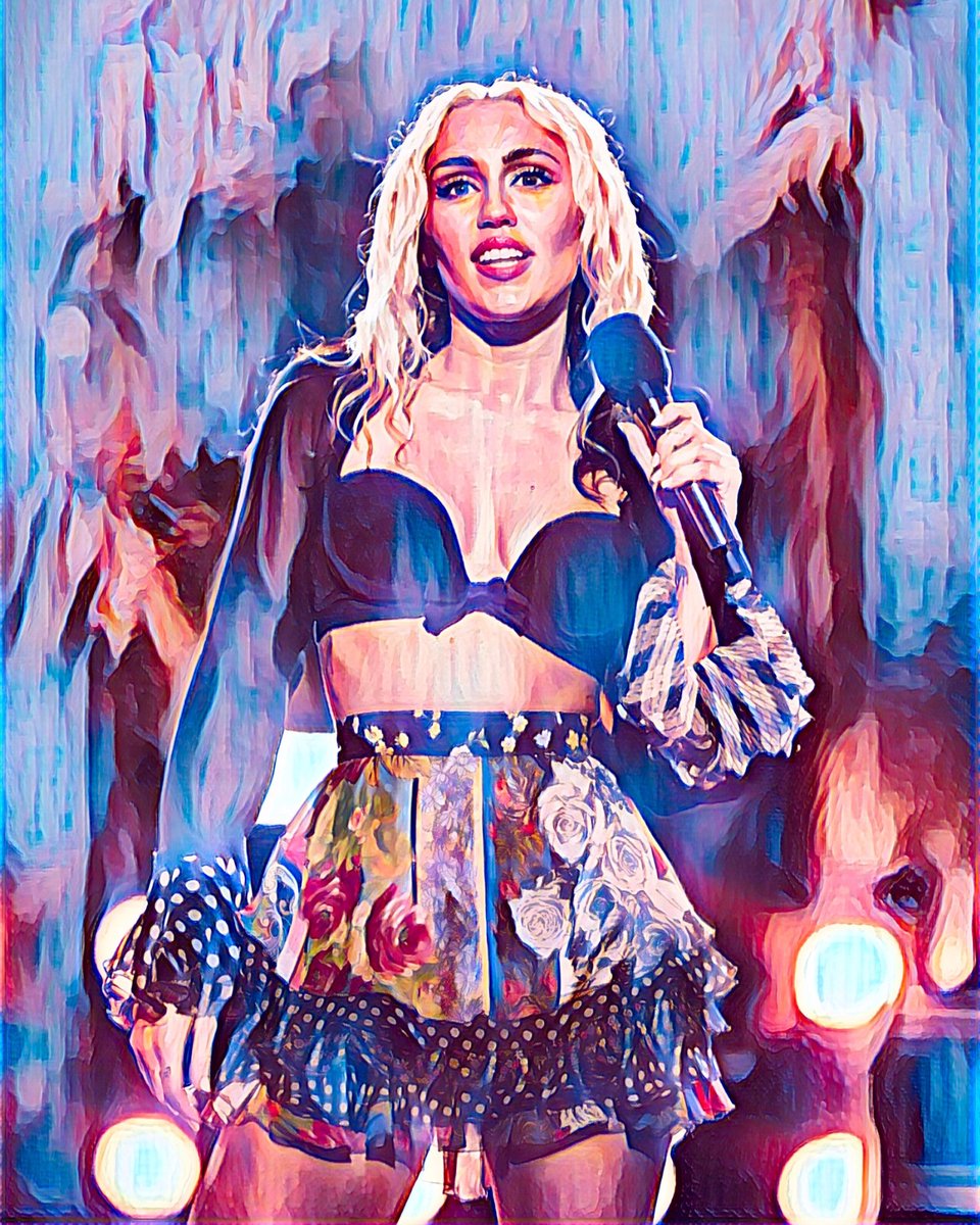 Passion For Art Miley Cyrus 2 - Poster - 50 x 70 cm blauw