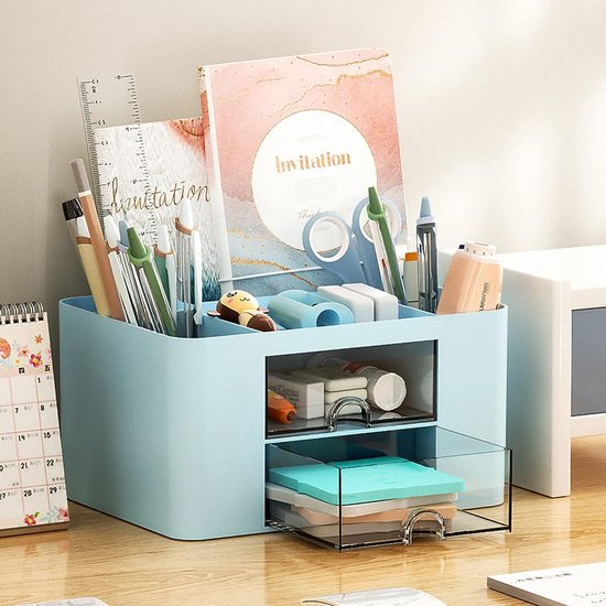 Foto: Bureau organizer voor kinderen pennenhouder bureau pennenhouder bureau voor kinderen pennenorganizer lade organizer pennenhouder met lade