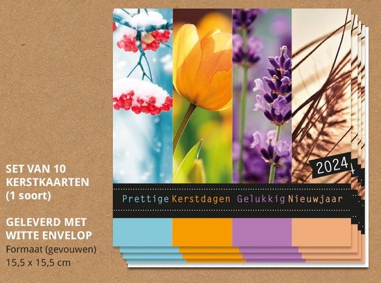 Kerstkaart 4 seizoenen van het jaar | bol