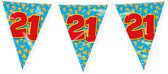 Paperdreams Slinger - Verjaardag 21 jaar thema Vlaggetjes - feestversiering - 10m - dubbelzijdig