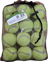 DID Tennisballen voordeelpakket - 12x stuks - geel - rubber/katoen