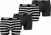 Puma Boxershort 4 pack Retro Stripes Green Black