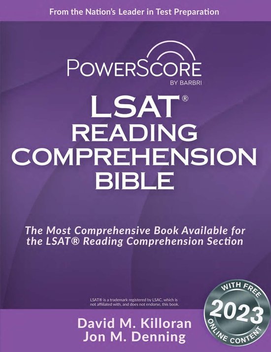 PowerScore LSAT Reading Comprehension Bible (ebook), David M. Killoran ...