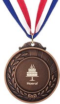 Akyol - hoera 40 jaar medaille bronskleuring - Verjaardag - jarige job - jarig - leuk cadeau voor iemand die jarig is