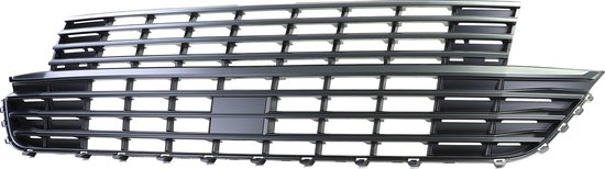Grill Geschikt voor Volkswagen Transporter T6.1 Facelift Multivan Vanaf 2019 Zonder Embleem Mat Zwart