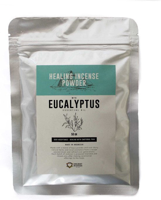 Poudre d'encens curative - Eucalyptus - 50 grammes - Poudre Encens