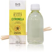 SyS Aroma Geurstokjes Navulling - Citronella - 100% Natuurlijk - Kalmerend & Rustgevend - 200ml