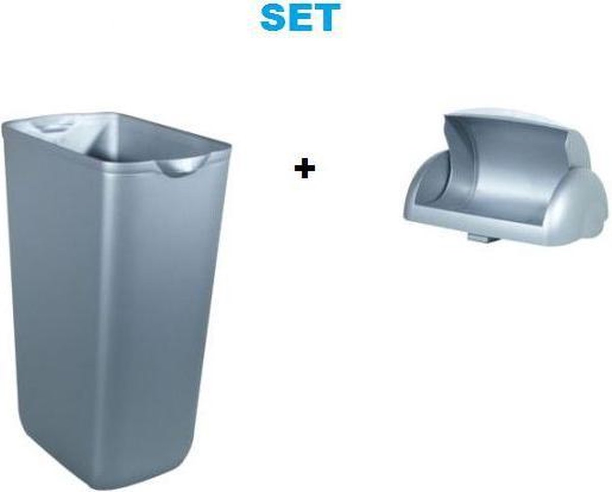 Plastic waste bins 23L MP 742 - with folding lid for women's hygiene set Marplast