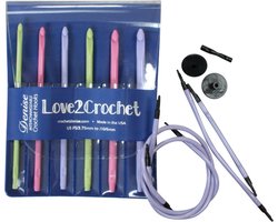Denise - Love2Crochet -Tunische haaknaaldenset - Pastel