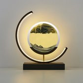 Luxus - Lampe de table Quicksand - Zwart - Art du sable en mouvement - Lampe sablier - Art du sable en verre - Lampe de bureau - LED - Dimmable - Industriel et moderne - Lampe de chevet pour la chambre