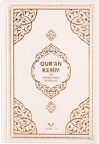 De Glorieuze Qur'an - Nederlandse vertaling Koran boek - Gebroken Wit - Luxe Koran met QR Code - Ramadan Mubarak Eid Gift Islamitisch met QR Code - Een ideaal islamitisch geschenk (25x17 cm)