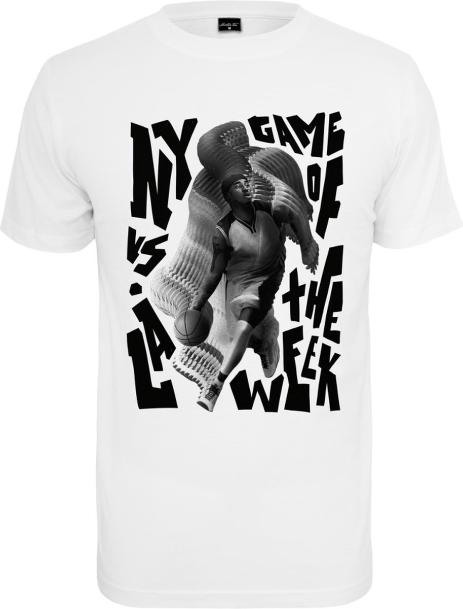 Mister Tee Game Of The Week Heren T-shirt XS Wit