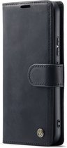 CaseMania Bookcase hoesje geschikt voor Samsung Galaxy S23 - Effen Zwart - Leer