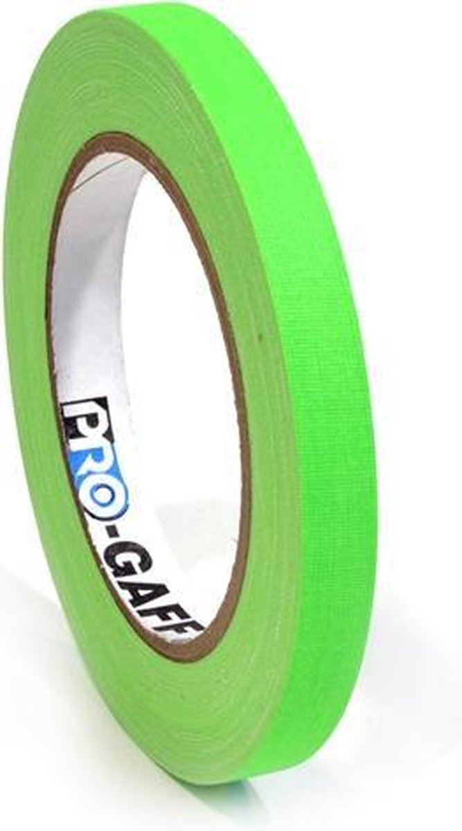 Pro Gaff neon gaffa tape 12mm x 22,8m groen