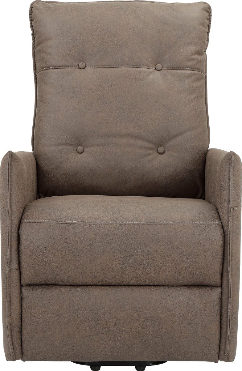 Notio Living Marko-Relaxfauteuil met elektrisch en liftup in PU Cappucino Bruin