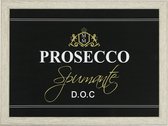 Schootkussen - Prosecco - zwart - MDF - 43x33x7 cm - Mars&More