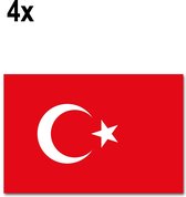 4x Vlag Turkije 90x150 cm