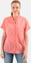 camel active Katoen blouse met opstaande kraag - Maat womenswear-XL - Coral