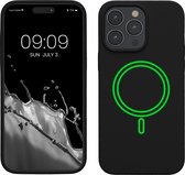 kwmobile telefoonhoesje geschikt voor Apple iPhone 14 Pro Max - Hoesje met magneet compatibel met MagSafe - Smartphone case in zwart