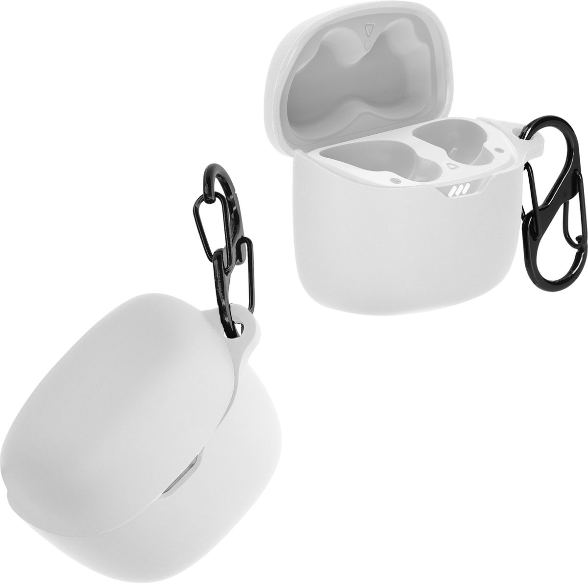 kwmobile Hoes geschikt voor JBL Tune Flex - Siliconen cover voor oordopjes in wit