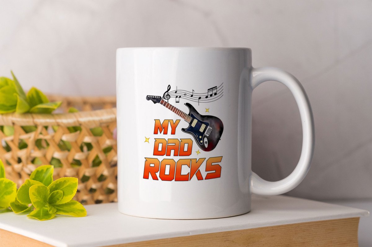 Mok my dad rocks - Best Dad ever - Beste vader ter wereld - liefde - cute - vaderdag - cadeau - papa