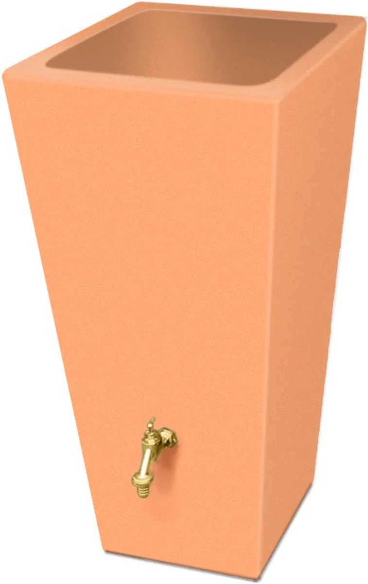 Regenton manhattan terracotta 200L incl. messing kraantje