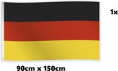 Vlag Duitsland 90cm x 150cm - Landen Duits national EK WK voetbal hockey sport festival thema feest