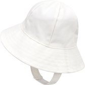 GoudenGracht Bucket Hat - Zonnehoedje baby - Baby hoedje - Zonnehoed kind - Zomer 2023 - Wit