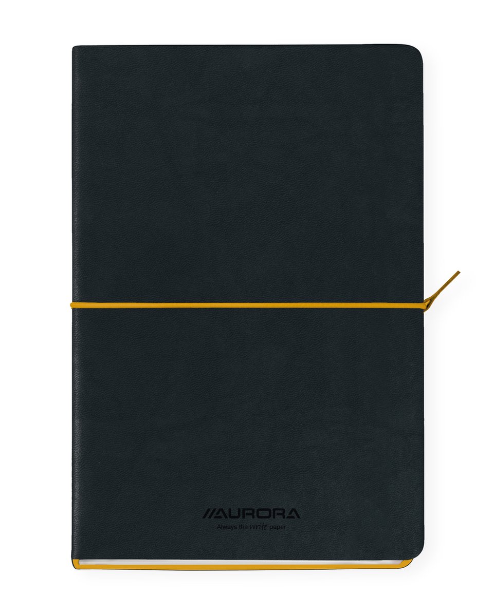 Notitieboek aurora tesoro a5 100blz lijn 80gr geel | 1 stuk
