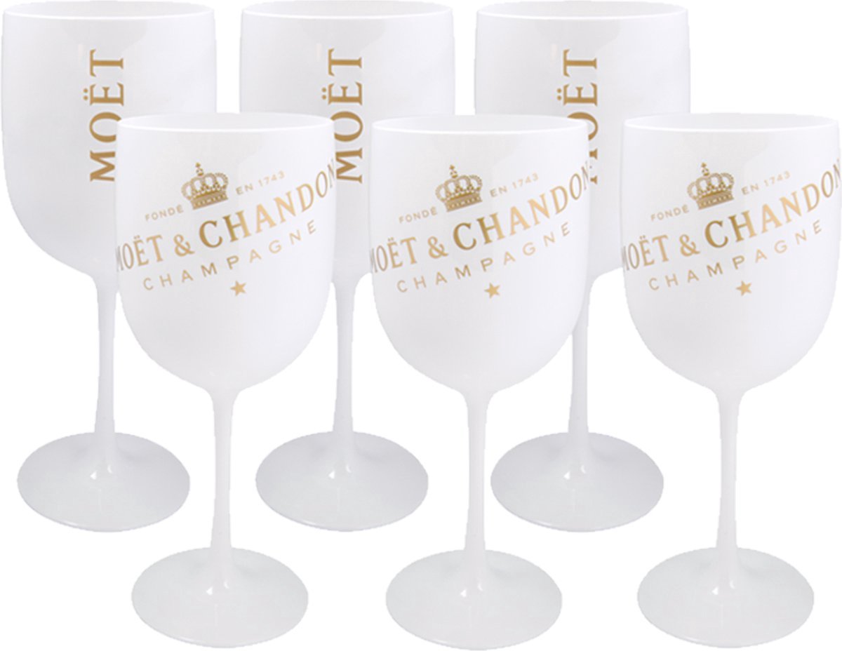 Moët & Chandon Ice Glas - 12 stuks - Champagneglazen - (Wit) - Acryl - Champagne - Glazen - Horeca - Examen Tip - Moët & Chandon