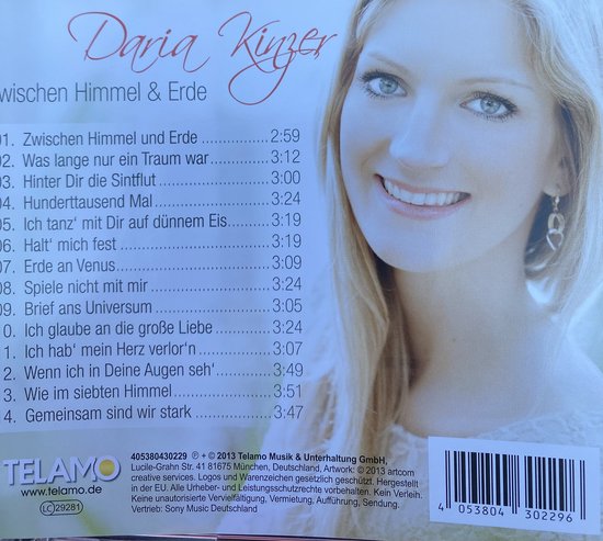 Zwischen Himmel Und Erde, Daria Kinzer | CD (album) | Muziek | bol.com